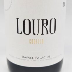 Etiqueta de botella de vino Louro. Vino blanco de uva Godello de Rafael Palacios, DO de Valdeorras
