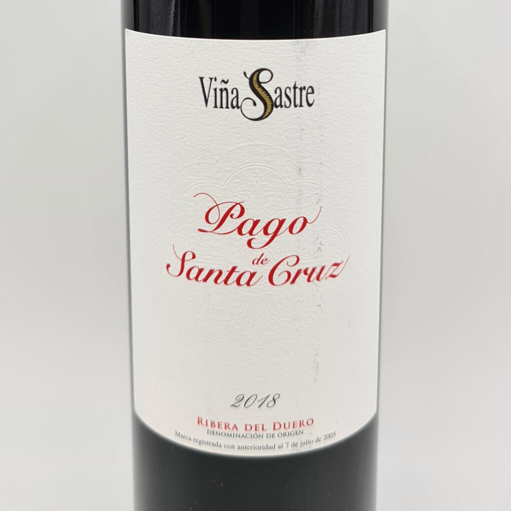 Pago de Santa Cruz. Elegante vinho tinto de Ribera del Duero, envelhecido em carvalho.