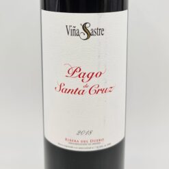 Etiqueta de botella de vino Pago de Santa Cruz