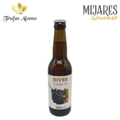 Una botella de cerveza River Golden Ale de Mijades Gourmet